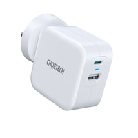 Choetech 38W Wall Charger PD 20W and QC 3.0 18W for iPhone 13 iPhone 12 series, iPad Pro, Samsung phones