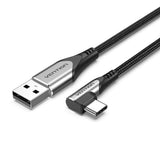 Vention Premium USB C Right Angle 90 Degree to USB A Cable -  0.25M/0.5M/1M/1.5M/2M/3M