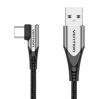 Vention Premium USB C Right Angle 90 Degree to USB A Cable -  0.25M/0.5M/1M/1.5M/2M/3M