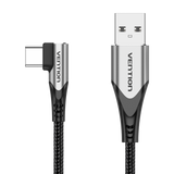 Vention Premium USB C Right Angle 90 Degree to USB A Cable -  0.25M/0.5M/1M/1.5M/2M/3M