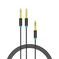 Vention TRS 6.5mm Male to 2*6.5mm Male Audio Cable - 1m 2m 3m 5m