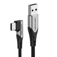 Vention Premium USB C Right Angle 90 Degree to USB A Cable -  0.25M/0.5M/1M/1.5M/2M/3M