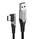 Vention Premium USB C Right Angle 90 Degree to USB A Cable -  0.25M/0.5M/1M/1.5M/2M/3M