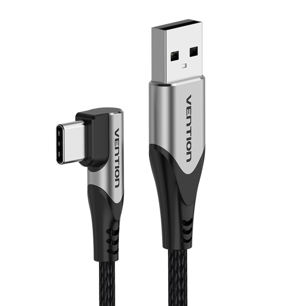 Vention Premium USB C Right Angle 90 Degree to USB A Cable -  0.25M/0.5M/1M/1.5M/2M/3M