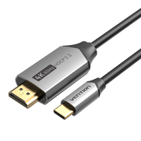 Vention USB C to HDMI Cable 4K@60Hz for Macbook Pro, Air, Laptops etc - 1M 2M - Thunderbolt 3 Compatible