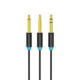 Vention TRS 6.5mm Male to 2*6.5mm Male Audio Cable - 1m 2m 3m 5m