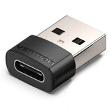 Vention USB 2.0 Male to USB-C Female Adapter Black