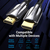 Vention 8K HDMI 2.1 Cable - 1M 1.5M 2M 3M - Metal Casing Nylon Braided - Professional Grade