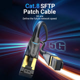 Cat8 Ethernet SFTP Patch Cable 0.5m 1m 2m 3m 5m for eSports Pro Gaming Engineering grade