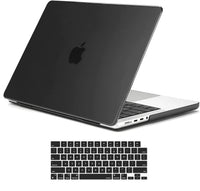 Hard Case for New MacBook Pro 14-inch 2023 Model A2779 M2 Pro M2 Max with Keyboard Cover - Black