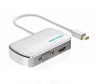 Vention Mini Display Port (Mini DP) to HDMI + VGA Converter 0.15M White