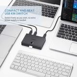 UGREEN KVM USB 2.0 Sharing Switch 4 Port USB Peripheral Switcher Adapter Box Hub 4 PCs Share 1 USB Device for Printer Scanner