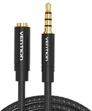 3.5mm Jack Audio Aux Extension Cable Cord Male to Female - 0.5M/1M/1.5M/2M/3M/5M