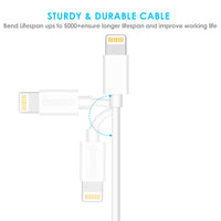 Lightning to USB A Cable for iPhone 12 Pro 11 Pro iPad 1.2M White Black