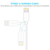 Lightning to USB A Cable for iPhone 12 Pro 11 Pro iPad 1.2M White Black