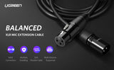 UGREEN XLR Cable XLR Male to Female Extension Cable for Microphone Amplifier etc