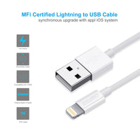 Lightning to USB A Cable for iPhone 12 Pro 11 Pro iPad 1.2M White Black