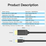 Thunderbolt Mini DP to HDMI Adapter Cable 1.5M/2M/3M for PC Macbook HDTV 1080p