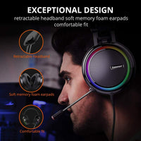 Tronsmart Glary Professional Gaming Headset with 7.1 Virtual Surround Sound and Noise Cancellation