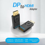 Premium DP to HDMI Adapter Display Port Male to HDMI Female Converter for PC MAC