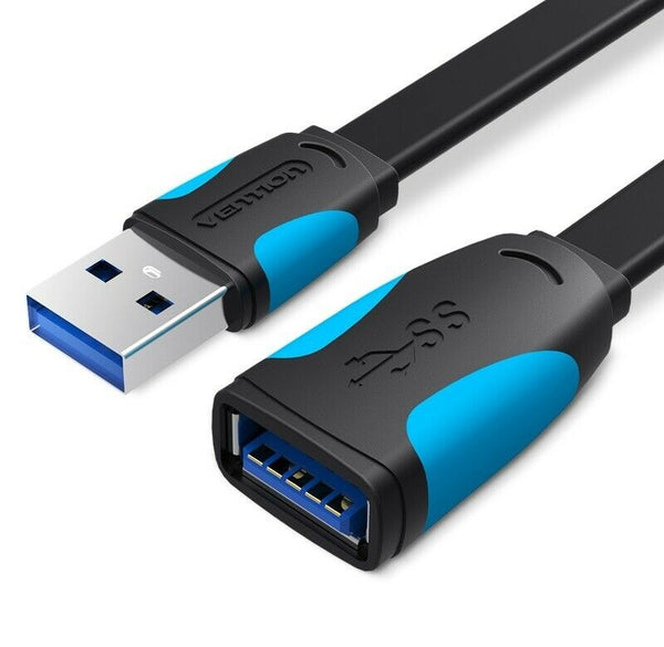 Vention Flat USB 3.0 Extension Cable 0.5M/1.5M/2M/3M - Industry Grade