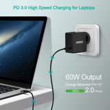 CHOETECH 60W USB C Wall Charger for Macbook Pro 13-inch 2020 Model A2289 A2251