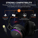 Tronsmart Glary Professional Gaming Headset with 7.1 Virtual Surround Sound and Noise Cancellation