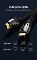 HDMI Cable 10M 15M Nylon Braided Industry Grade 3D UHD 4K 2160p 1080p High Speed