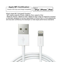 Lightning to USB A Cable for iPhone 12 Pro 11 Pro iPad 1.2M White Black