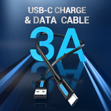 Vention 3M USB 2.0 A Male to USB C Male Fast Charging Cable for phones