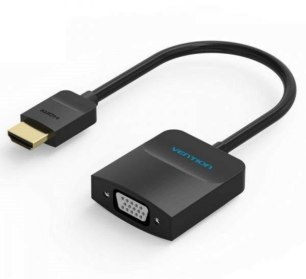 Vention HDMI to VGA Adapter Digital to Analog Video + Audio Converter- Black/White