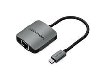 Vention Type-C to 100Mbps Ethernet Adapter 0.1M - Gray Metal Body