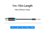 6.5mm Male to XLR Female Cables - TRS 1/4" Microphone Stereo Jack Cable Lead 1M-15M