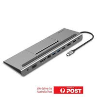 Lention USB C to HDMI VGA DP USB 3.0 PD Ethernet SD/TF and 3.5mm Audio Hub