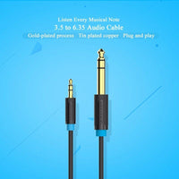 3.5mm to 6.5mm 1/4 inch Stereo Amplifier Guitar Cable Audio Lead 0.5M-10M length