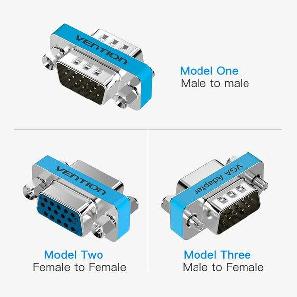 Premium VGA Adapter Coupler 15 Pin Male to Male/Male to Female/Female to Female