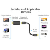 Premium DP to 4k HDMI Adapter Display Port Male to HDMI Female Converter