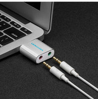 Vention USB External Sound Card- USB to Headphone + Mic