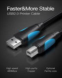 USB2.0 A Male to B Male Print Cable with Ferrite Core - 1M 1.5M 2M 3M 5M 8M 10M