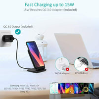 Choetech 10W Wireless Charging Stand with wall plug for iPhone 13 and iPhone 12 series