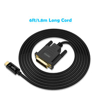 USB Type C to DVI Cable 6ft/1.8M Compatible with Macbook Pro/Air iPad Pro, iMac etc