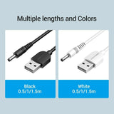 Vention 0.5M 1M 1.5M USB A to DC 3.5mm Charging Cable 5V Power Supply Cable