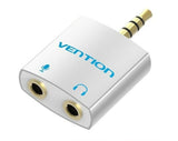 Vention 4 Pole 3.5mm Male to Female Audio Splitter with Separate Audio and Mic