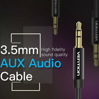 Premium 0.5M/1M/1.5M/2M/3M 3.5mm Male to Male Aux Stereo Audio Cable Nylon Braid