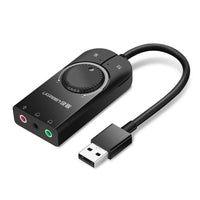 Ugreen USB Sound Card External 3.5mm USB Audio Adapter with External Controls