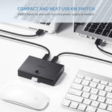 UGREEN USB Sharing Switch USB 2.0 Peripheral Switcher Adapter Box 2 Computer Share 1 USB Device Hub for Printer Scanner with 2 Pack USB 2.0 Male Cable