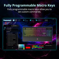 Tronsmart Mechanical Gaming Keyboard TK09R for PC Laptop and Mac with RGB Lights