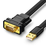 UGREEN 1M 2M Flat USB 2.0 to RS232 DB9 Serial Cable Converter with FTDI Chipset