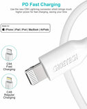 Choetech USB-C to Lightning Cable (2m) for iPhone 12, iPhone 12 mini, iPhone 12 Pro, iPhone 12 Pro Max