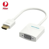 Vention HDMI to VGA Adapter Digital to Analog Video + Audio Converter- Black/White